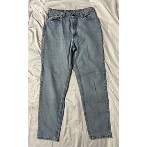 Vintage Levis 512 Slim Fit Tapered Leg Mom Jeans Light Wash USA Made Womens 13 M